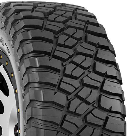 Larger tread view of tire