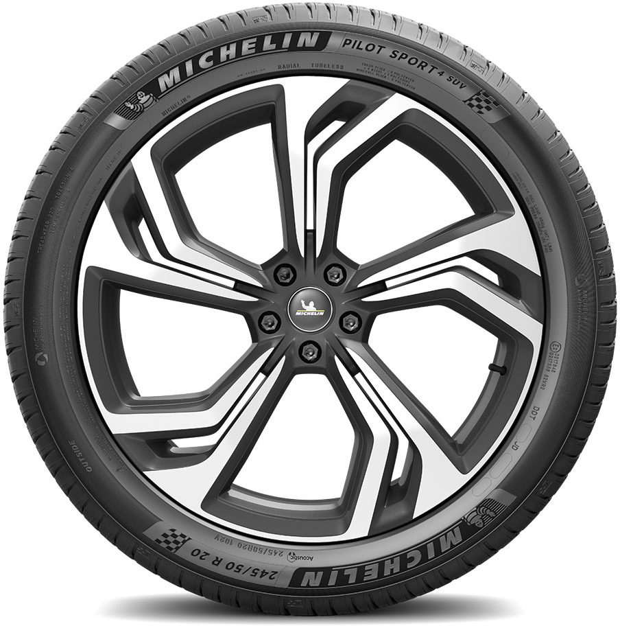 Larger sidewall view of tire