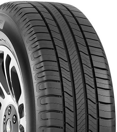 Larger tread view of tire