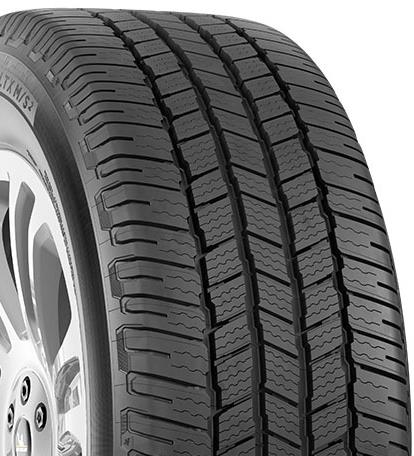 Larger tread view of tire