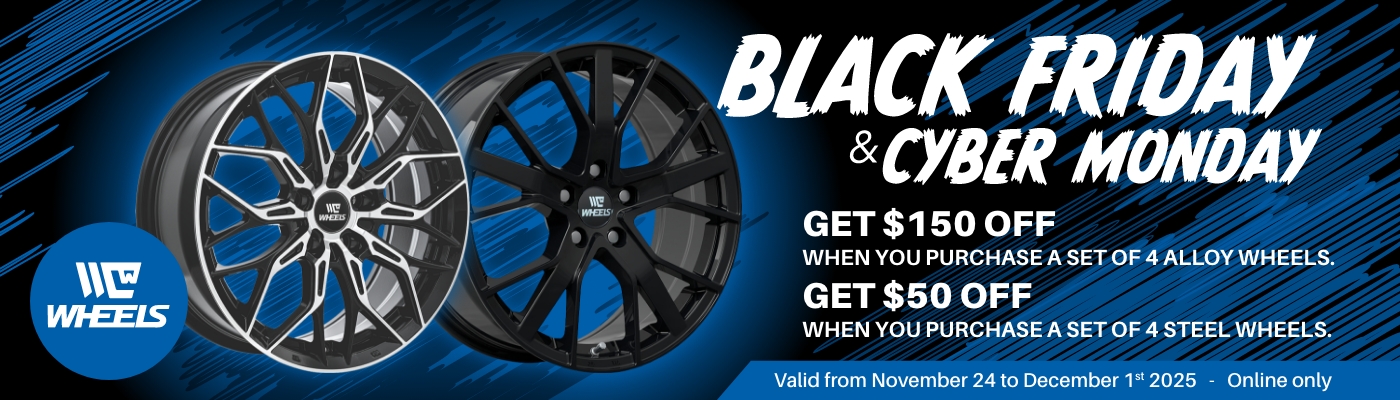 Get $150 off 4 alloy wheels or $50 off 4 steel wheels.