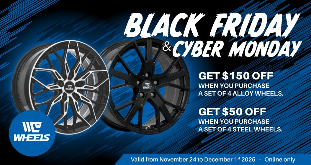 Get $150 off 4 alloy wheels or $50 off 4 steel wheels.