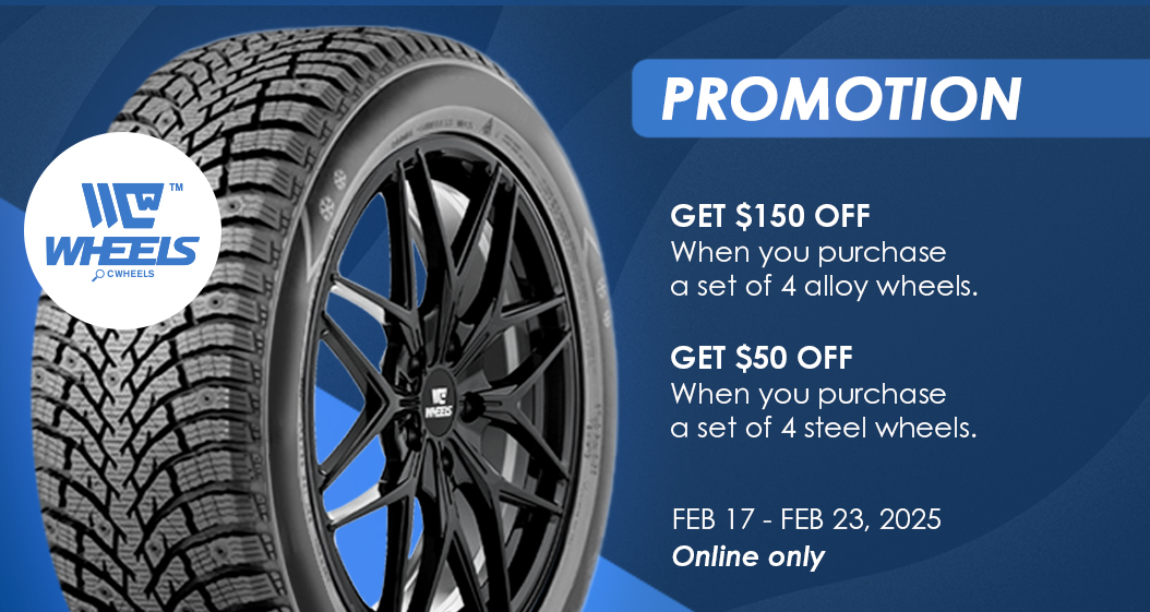 Get $150 or $50 off when you purchase a set of 4 wheels.