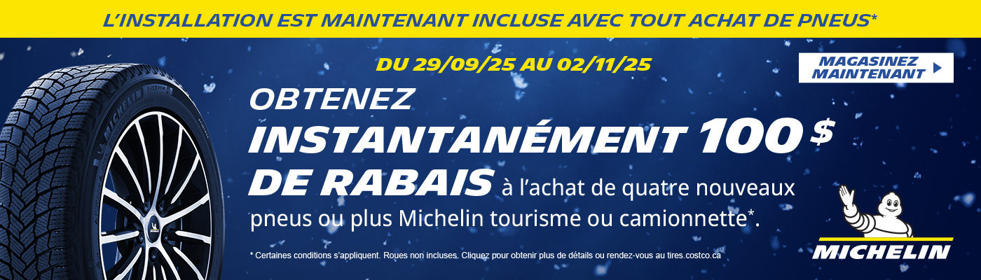  Obtenez instantanément 100$ de rabais.