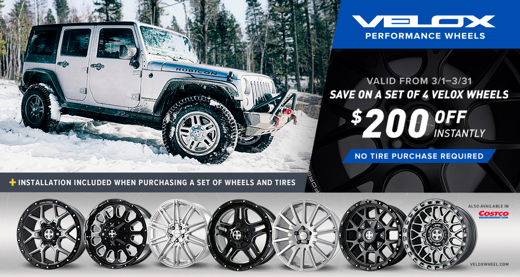 Save $200 on a set of 4 wheels.  Valid from 3/1 - 3/31