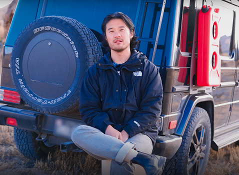 Moe Lauchert standing by Trail-Terrain T/A Tires